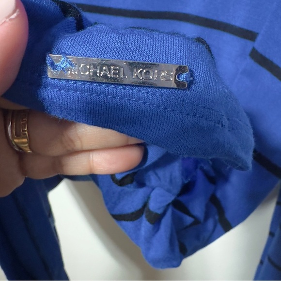 Michael Kors Longsleeve Top Stripes Blue Women Size L - Picture 5 of 8